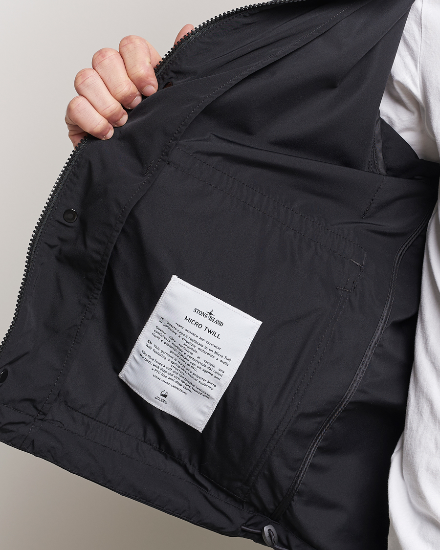 Uomini | Giacche | Stone Island | Micro Twill Hooded Jacket Black