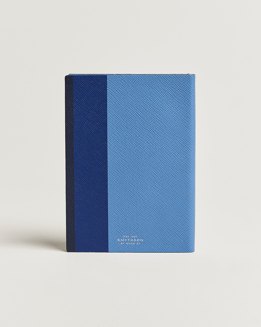 Uomini | Smythson Soho Notebook Ribbon Stripe Nile Blue | Smythson | Soho Notebook Ribbon Stripe Nile Blue