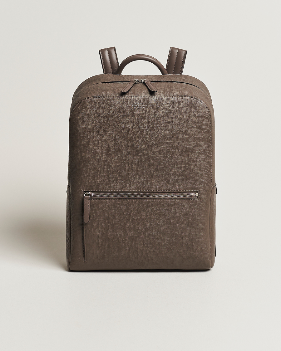 Uomini | Smythson Ludlow Zip Around Backpack Dark Taupe | Smythson | Ludlow Zip Around Backpack Dark Taupe