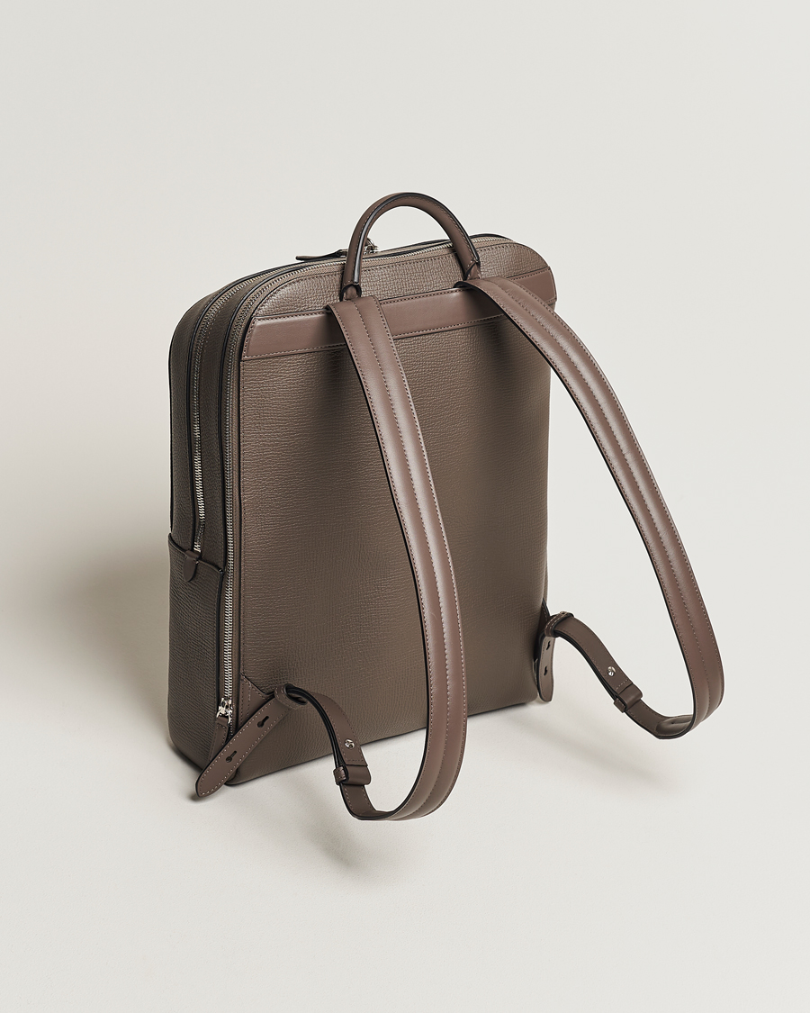 Uomini | Smythson Ludlow Zip Around Backpack Dark Taupe | Smythson | Ludlow Zip Around Backpack Dark Taupe