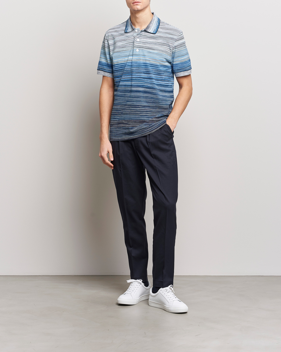 Uomini | Polo | Missoni | Space Dyed Polo Blue