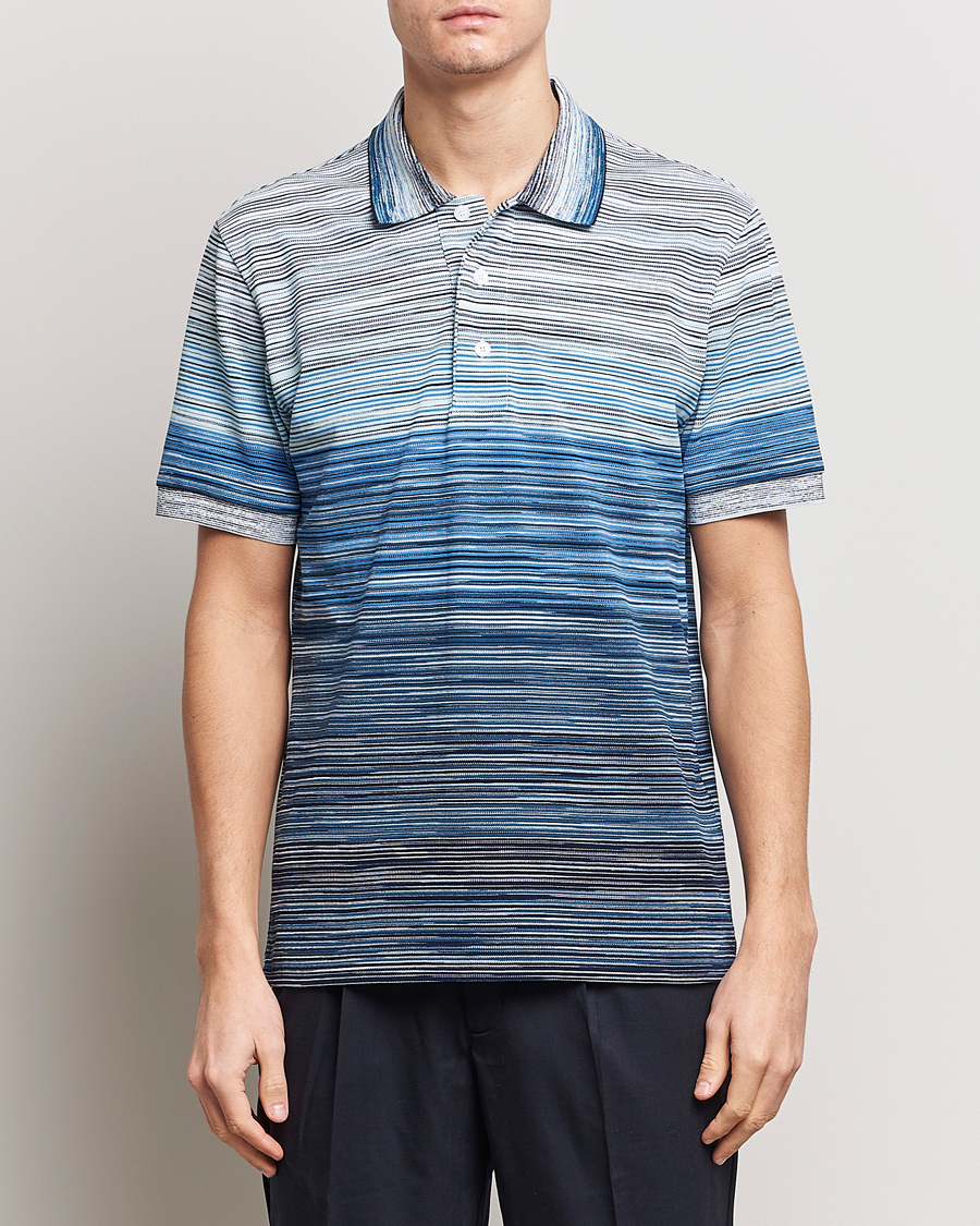 Uomini | Polo | Missoni | Space Dyed Polo Blue