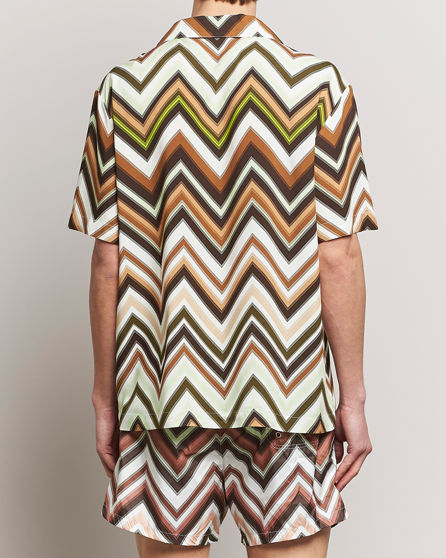 Uomini | Camicie | Missoni | Zig Zag Printed Camp Shirt Brown/Green