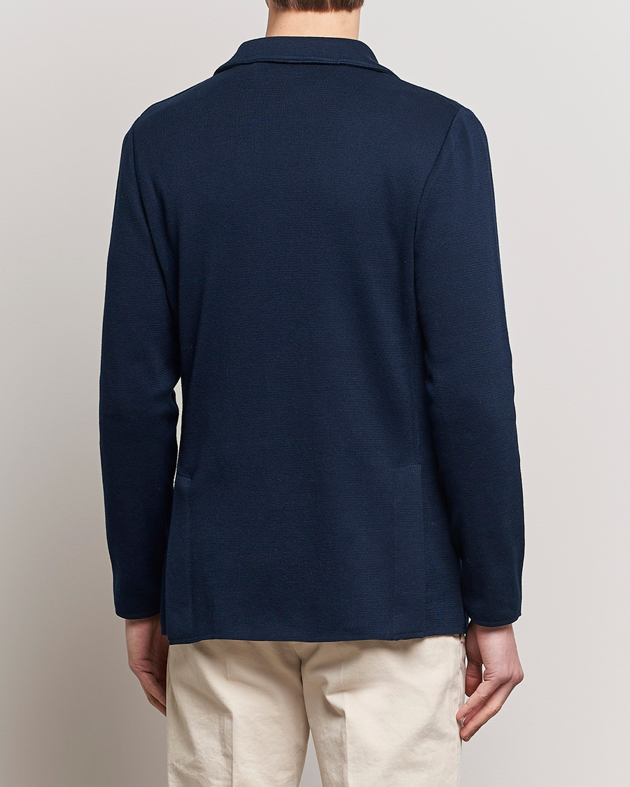 Uomini | Blazers | Lardini | Knitted Cotton Blazer Navy