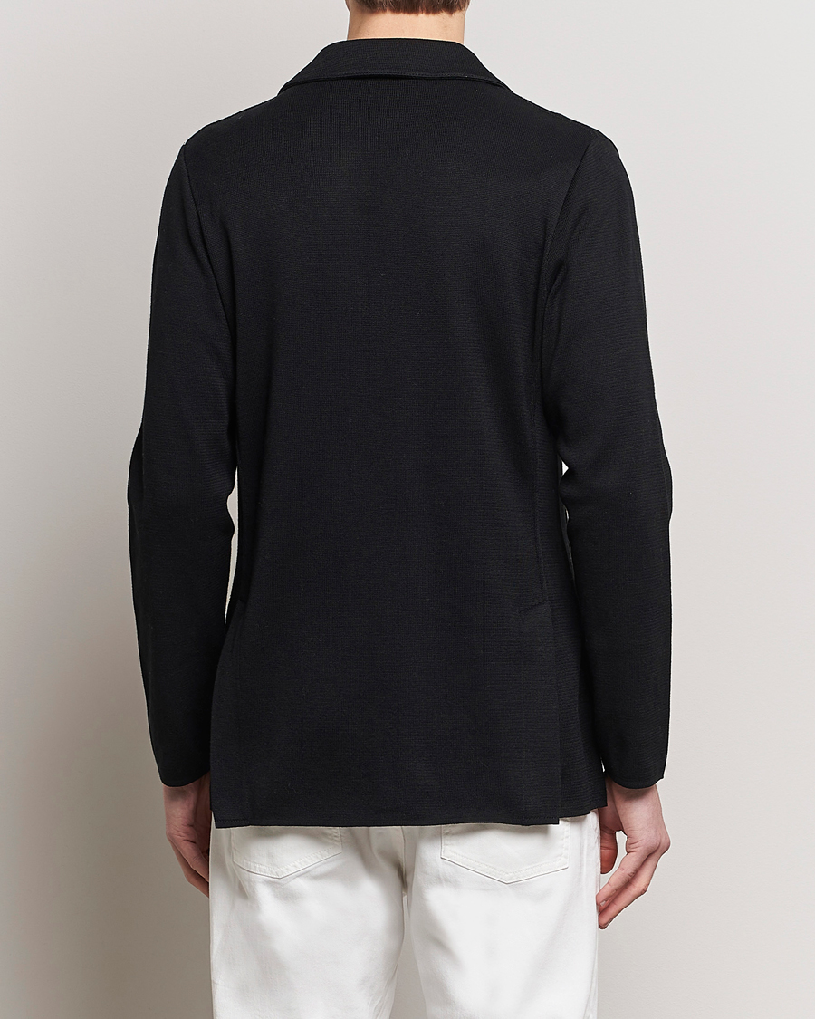 Uomini | Blazers | Lardini | Knitted Cotton Blazer Black