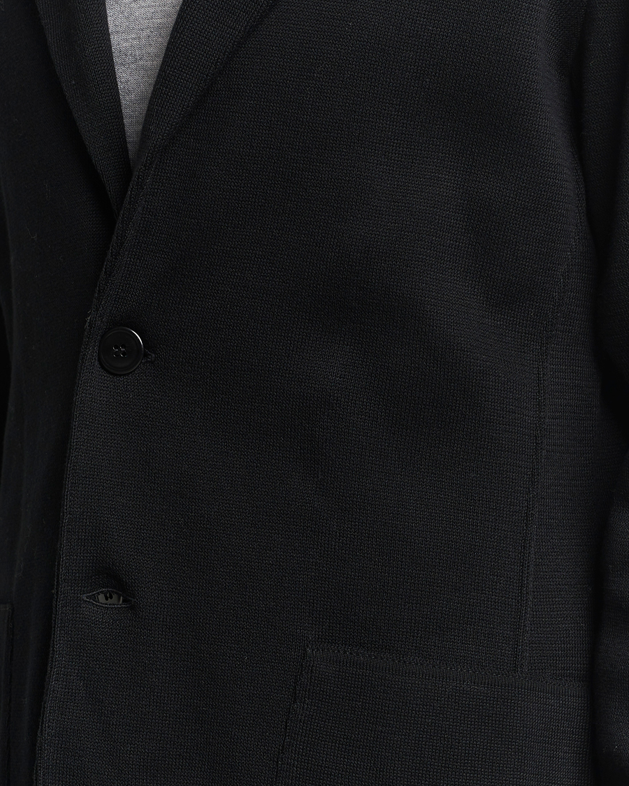 Uomini | Blazers | Lardini | Knitted Cotton Blazer Black