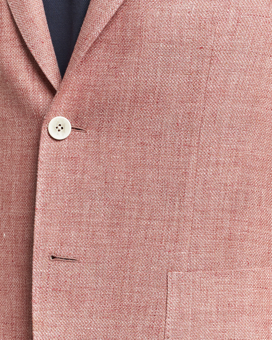 Uomini | Blazers | Lardini | Wool/Linen Patch Pocket Blazer Soft Red