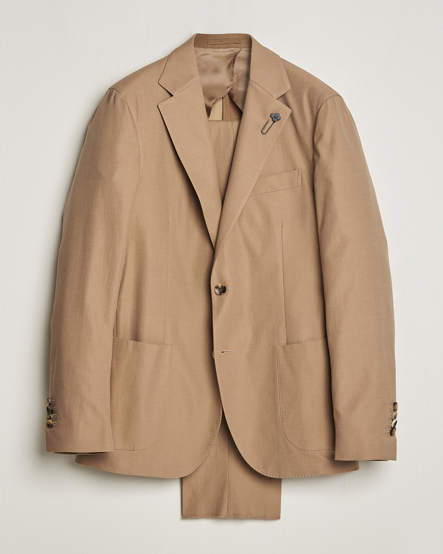 Uomini | Abiti | Lardini | Solaro Cotton Suit Light Brown