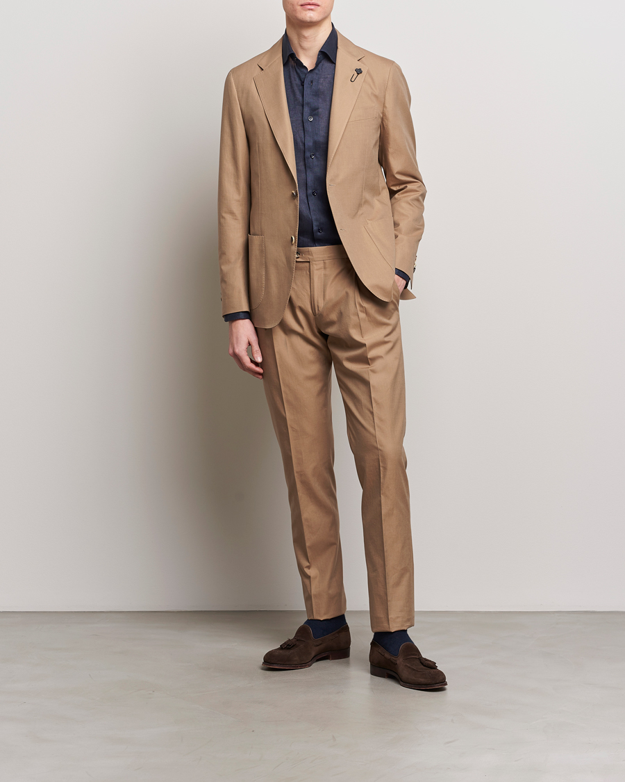Uomini | Abiti | Lardini | Solaro Cotton Suit Light Brown