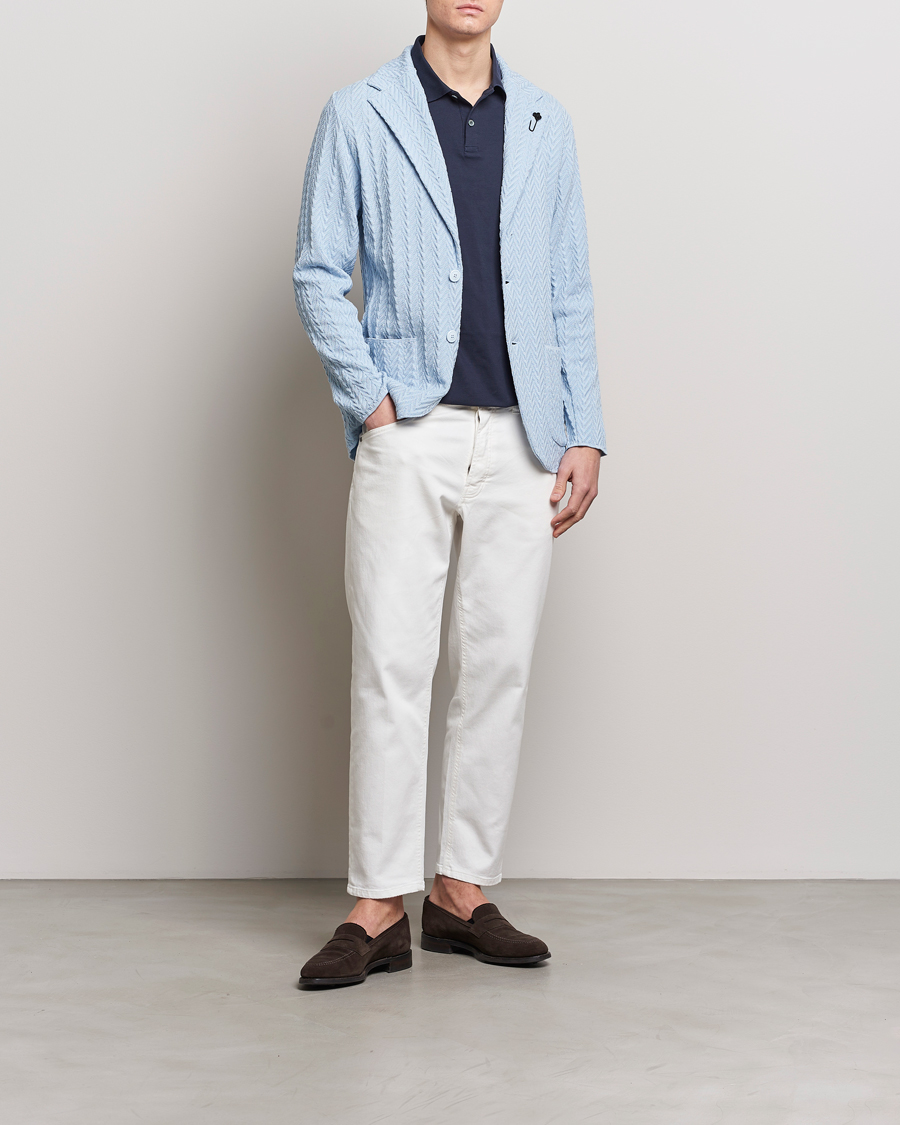 Uomini | Jeans | Lardini | Ione Loose Fit Denim White