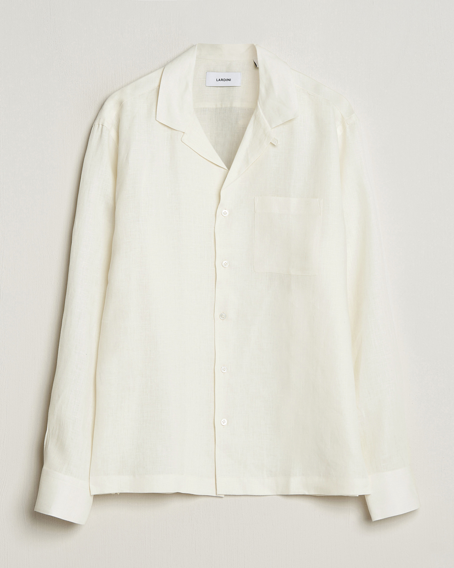 Uomini | Camicie | Lardini | Klop Linen Shirt Off White