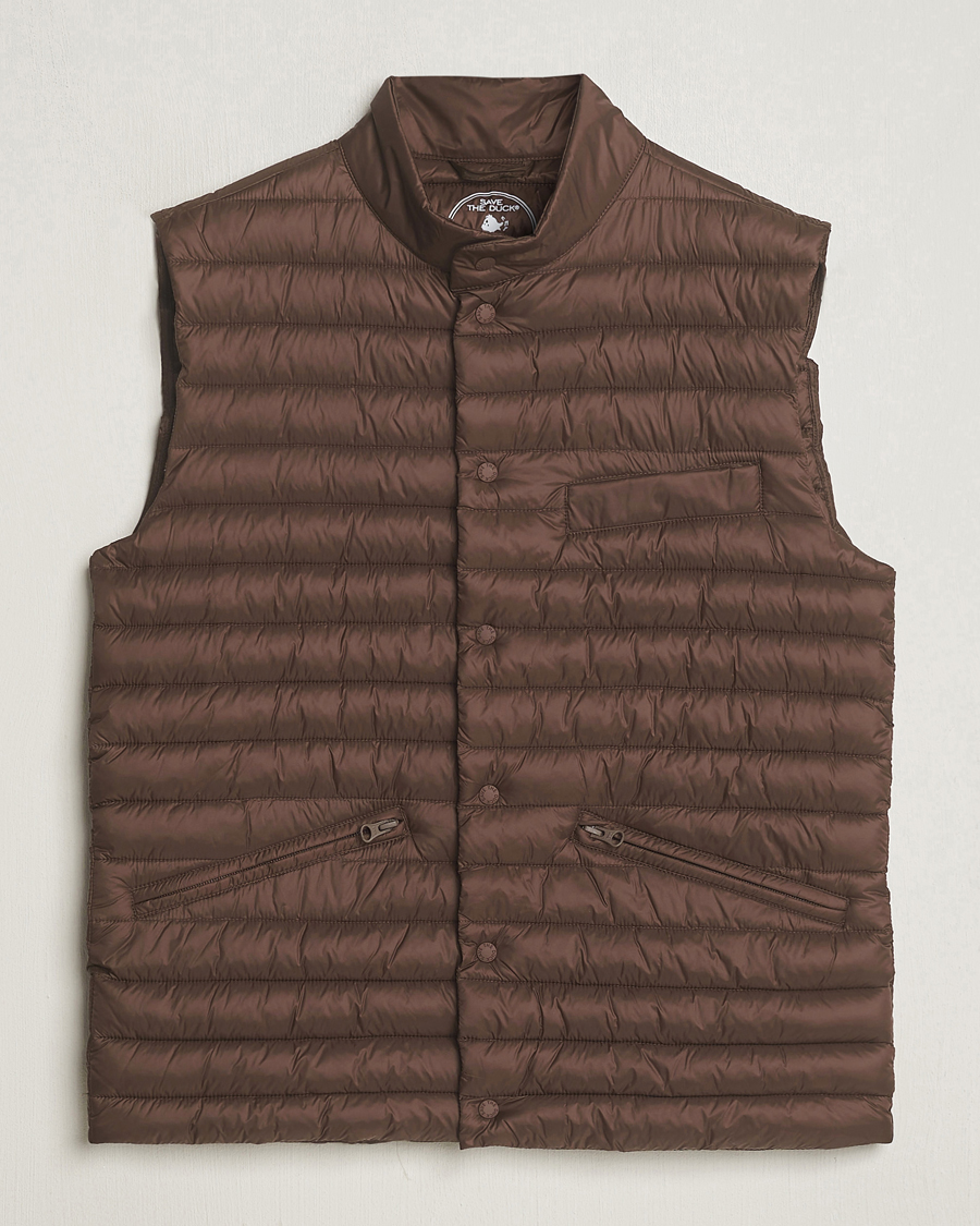 Uomini | Giacche | Save The Duck | Aiko Lightweigt Padded Vest Soil Brown