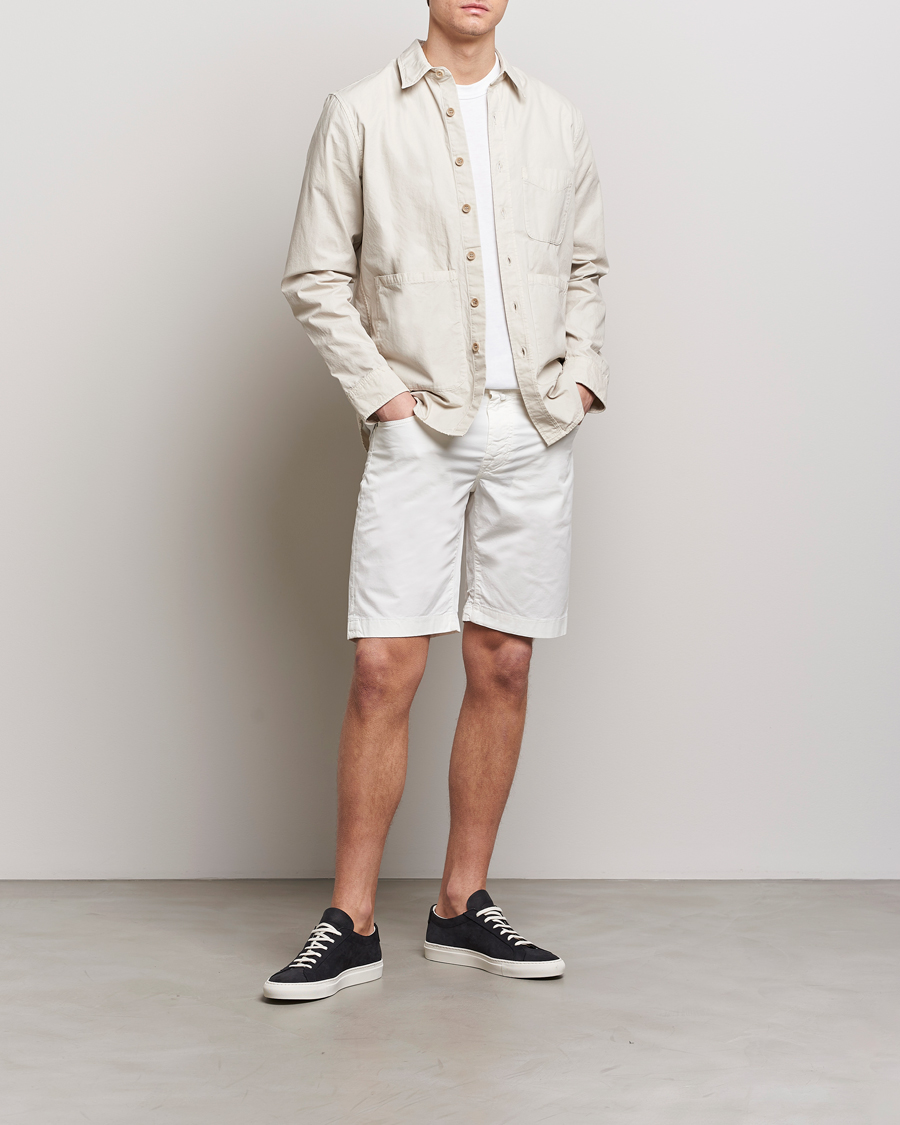 Uomini | Pantaloncini | Jacob Cohën | Nicolas Cotton Gabardine Shorts White