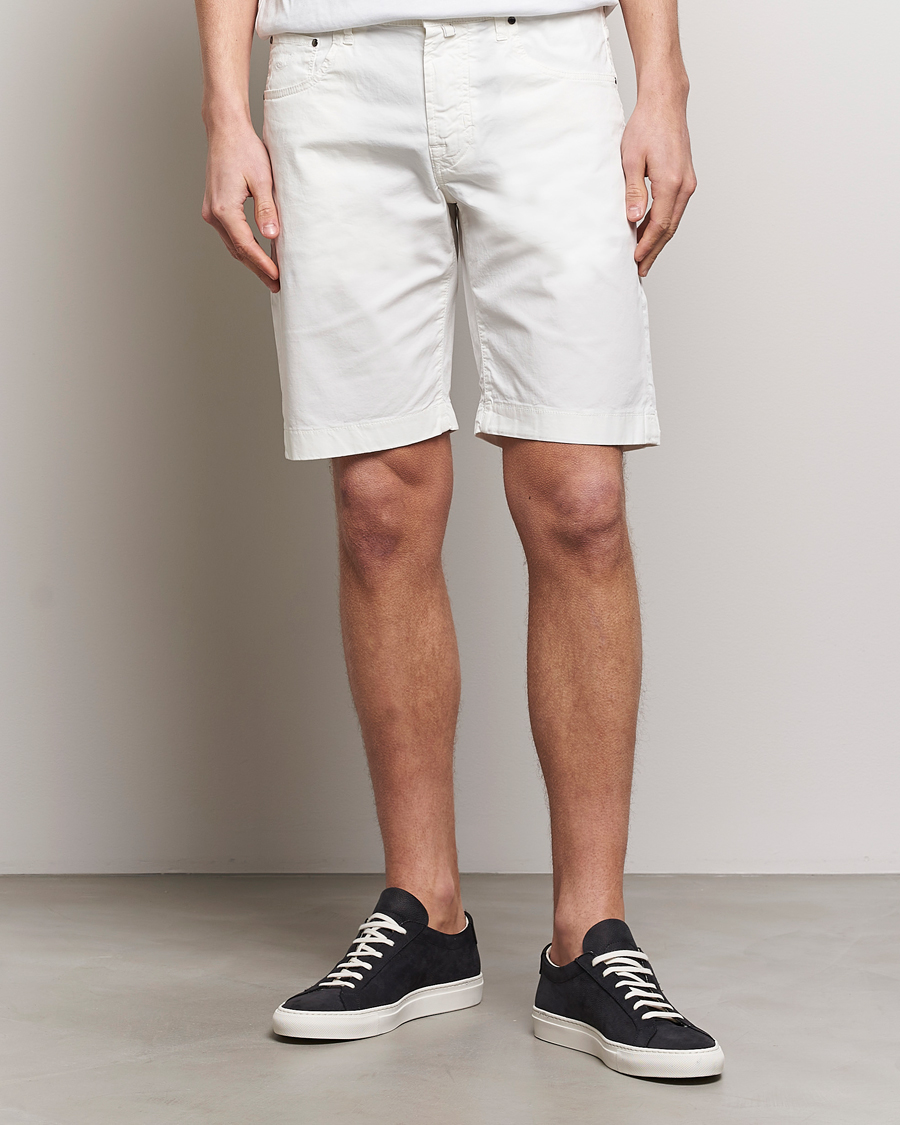 Uomini | Pantaloncini | Jacob Cohën | Nicolas Cotton Gabardine Shorts White