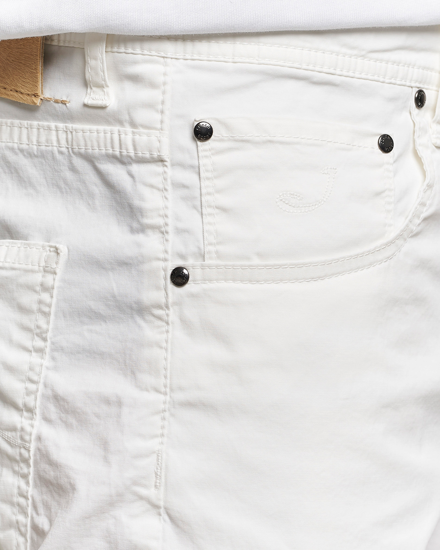Uomini | Pantaloncini | Jacob Cohën | Nicolas Cotton Gabardine Shorts White