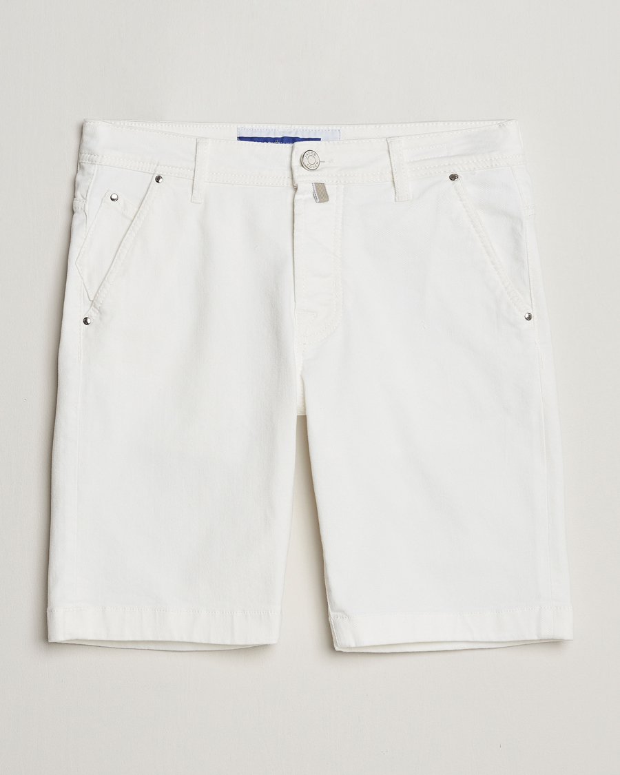 Uomini | Pantaloncini | Jacob Cohën | Lou Stretch Denim Shorts White