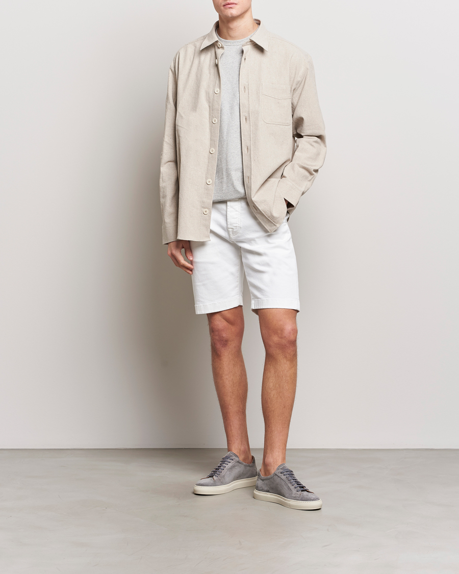 Uomini | Pantaloncini | Jacob Cohën | Lou Stretch Denim Shorts White