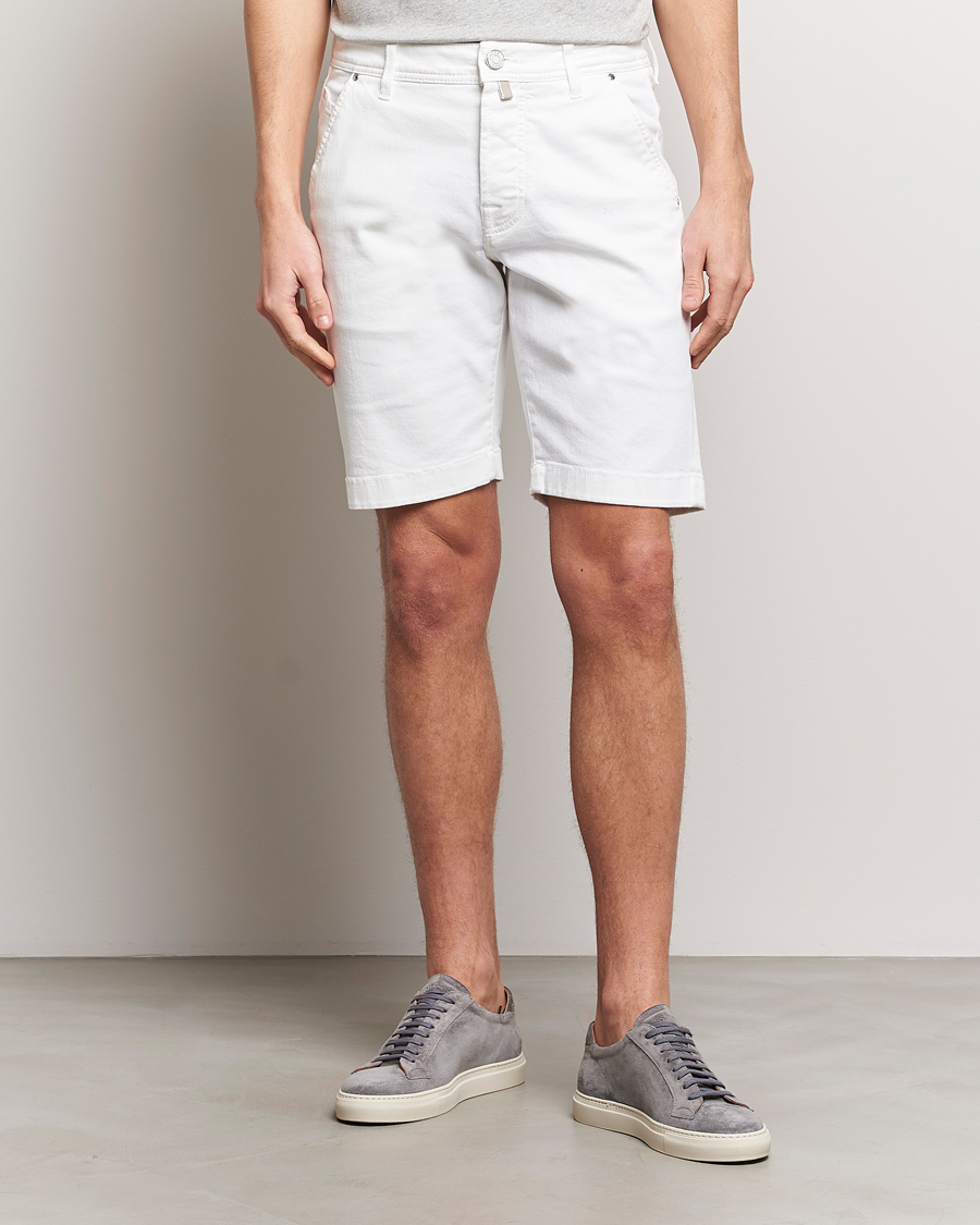 Uomini | Pantaloncini | Jacob Cohën | Lou Stretch Denim Shorts White