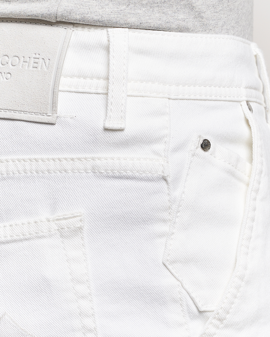Uomini | Pantaloncini | Jacob Cohën | Lou Stretch Denim Shorts White