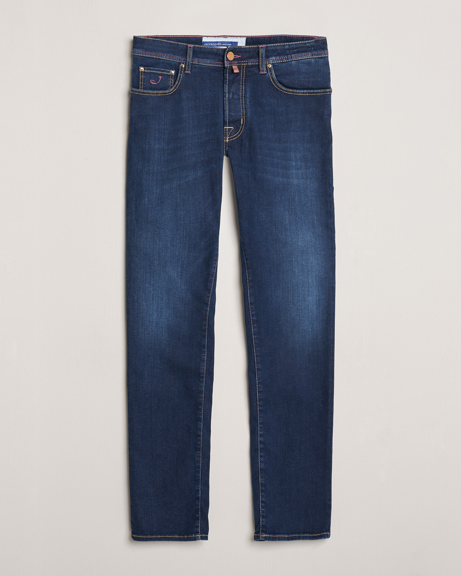 Uomini | Jeans | Jacob Cohën | Bard Slim Fit Stretch Jeans Dark Blue
