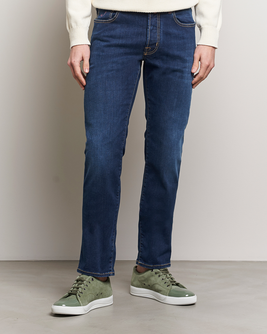 Uomini | Jeans | Jacob Cohën | Bard Slim Fit Stretch Jeans Dark Blue