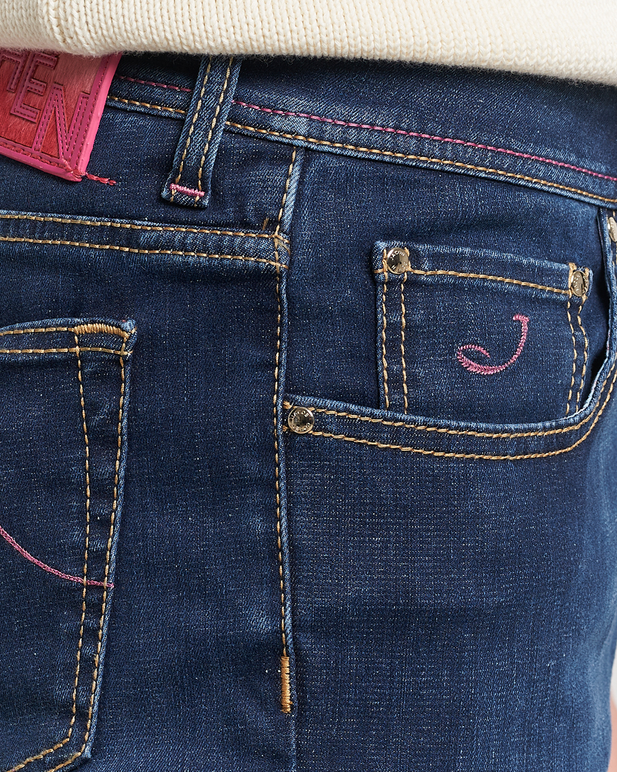 Uomini | Jeans | Jacob Cohën | Bard Slim Fit Stretch Jeans Dark Blue