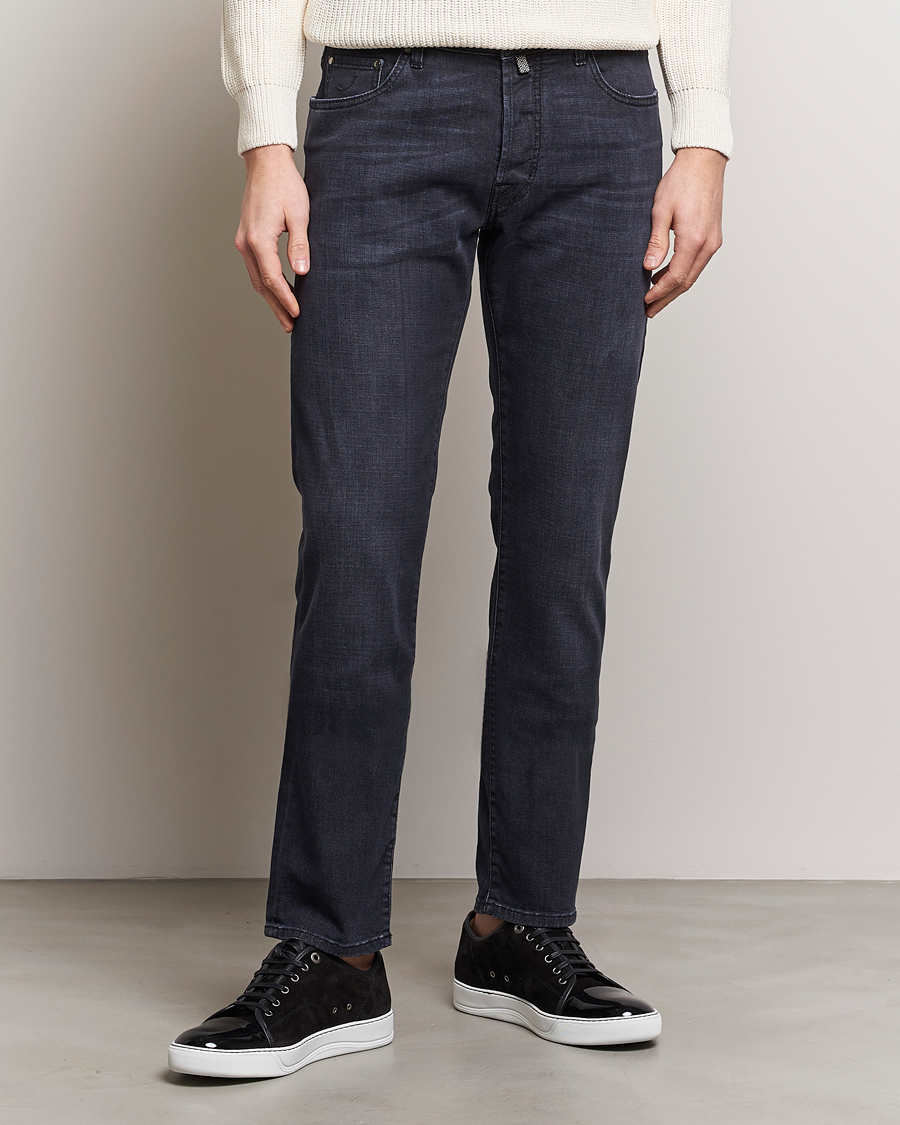 Uomini | Jeans | Jacob Cohën | Bard Slim Fit Stretch Jeans Grey Black