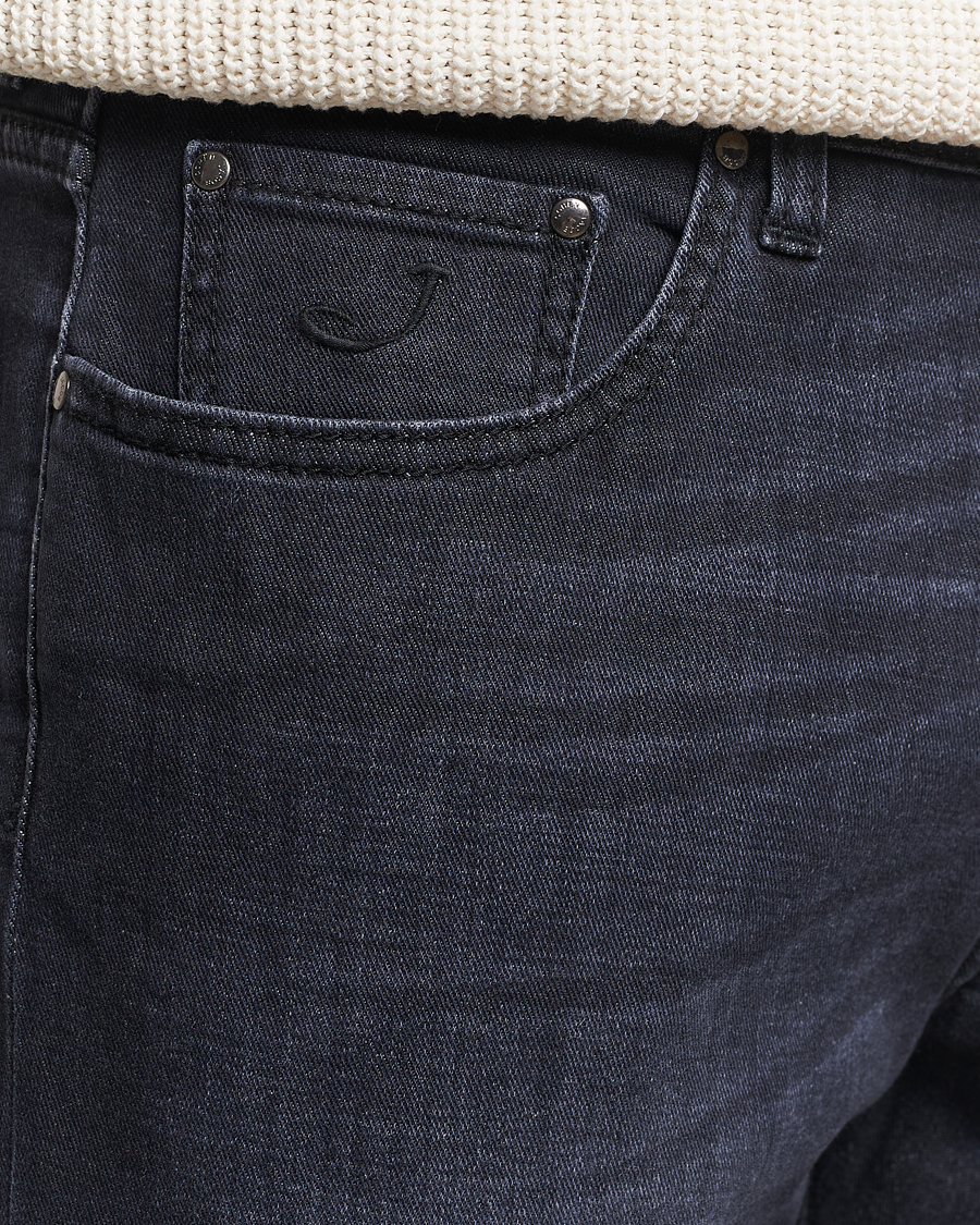 Uomini | Jeans | Jacob Cohën | Bard Slim Fit Stretch Jeans Grey Black