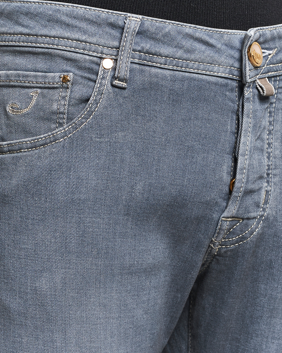 Uomini | Jeans | Jacob Cohën | Nick Naples Super Slim Stretch Jeans Light Grey