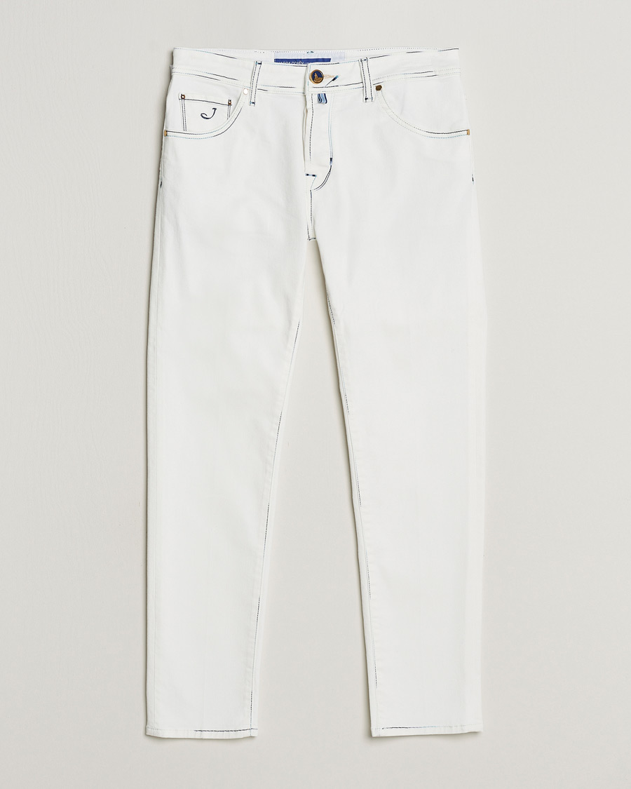 Uomini | Jeans | Jacob Cohën | Scott Portofino Slim Fit Stretch Jeans White