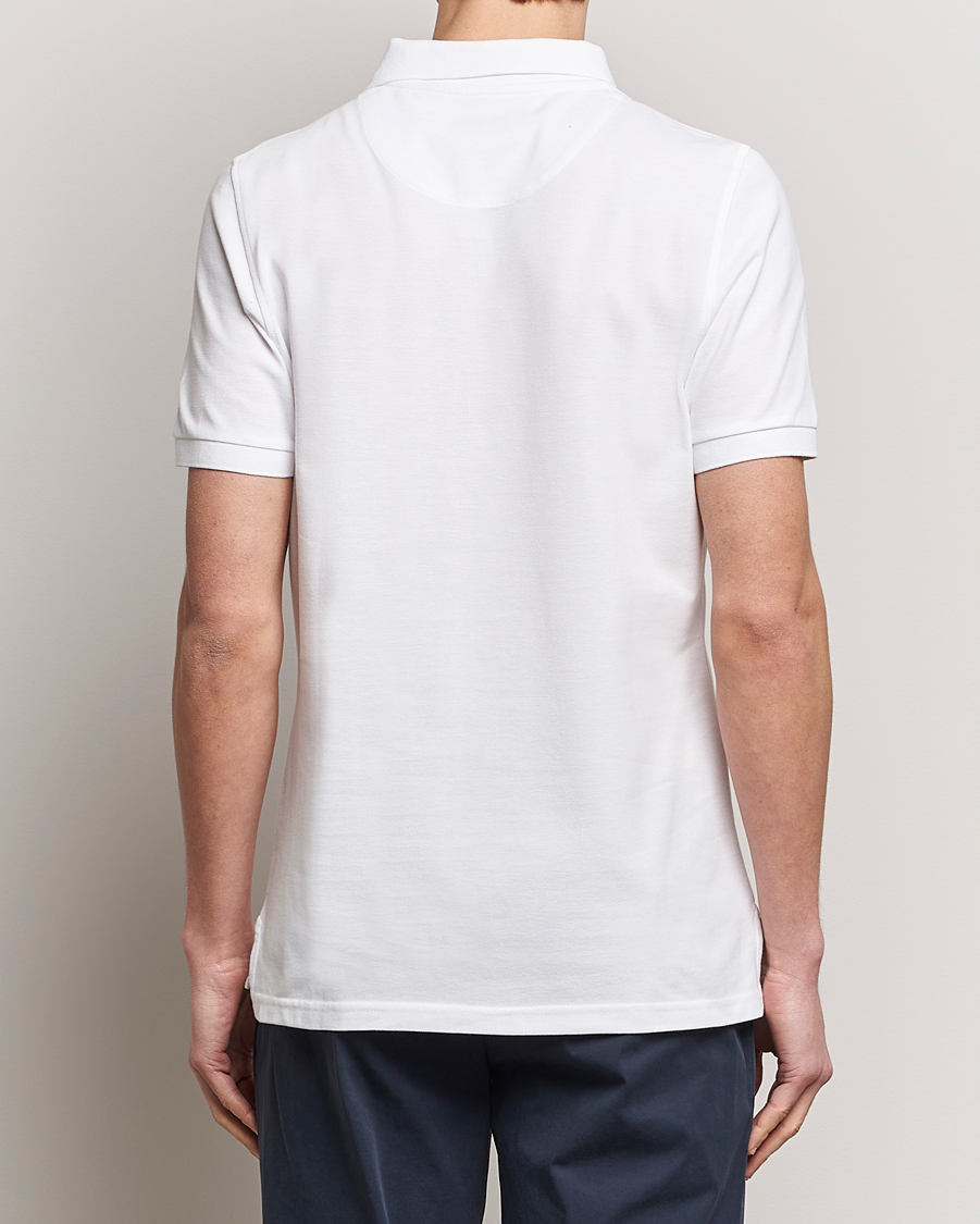 Uomini | Polo | Stenströms | Organic Cotton Piquet Polo Shirt White