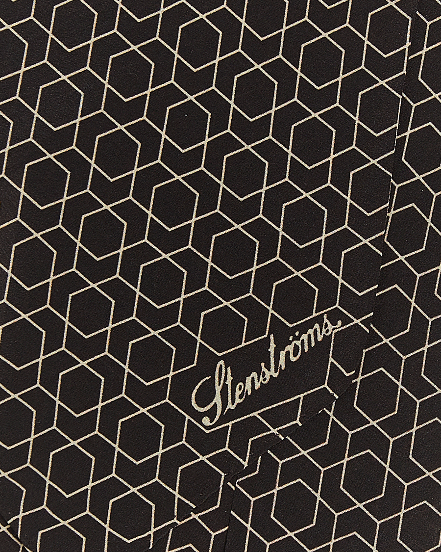 Uomini | Stenströms Silk Printed Ascot Brown | Stenströms | Silk Printed Ascot Brown