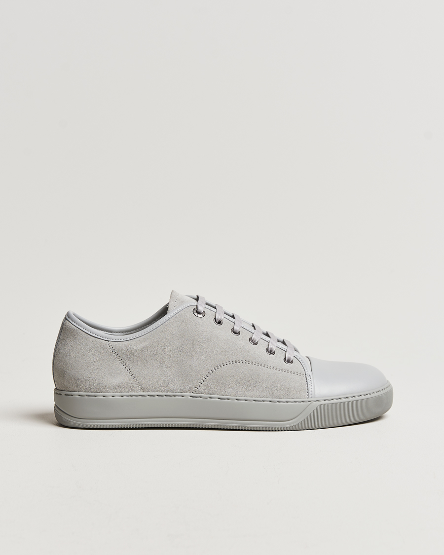 Uomini | Lanvin Nappa Cap Toe Sneaker Light Grey | Lanvin | Nappa Cap Toe Sneaker Light Grey