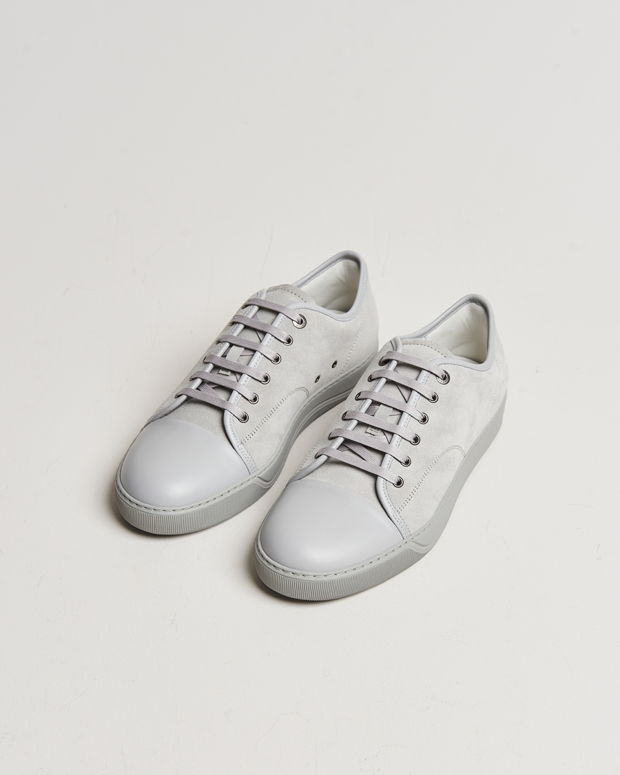 Uomini | Lanvin Nappa Cap Toe Sneaker Light Grey | Lanvin | Nappa Cap Toe Sneaker Light Grey