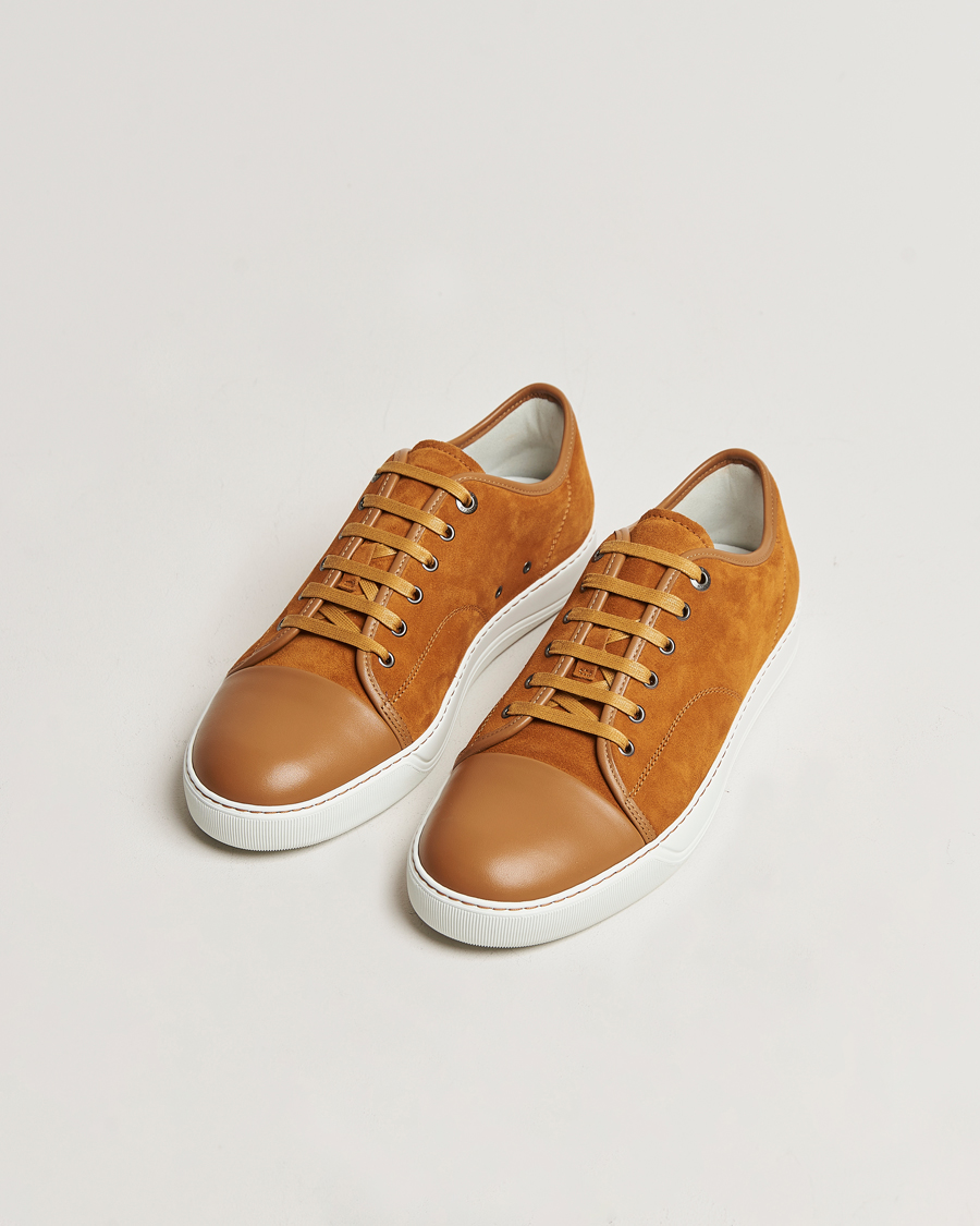 Uomini | Lanvin Nappa Cap Toe Sneaker Brown | Lanvin | Nappa Cap Toe Sneaker Brown