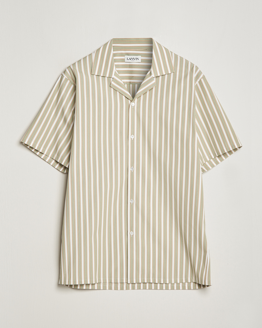 Uomini | Camicie | Lanvin | Short Sleeve Camp Shirt Green