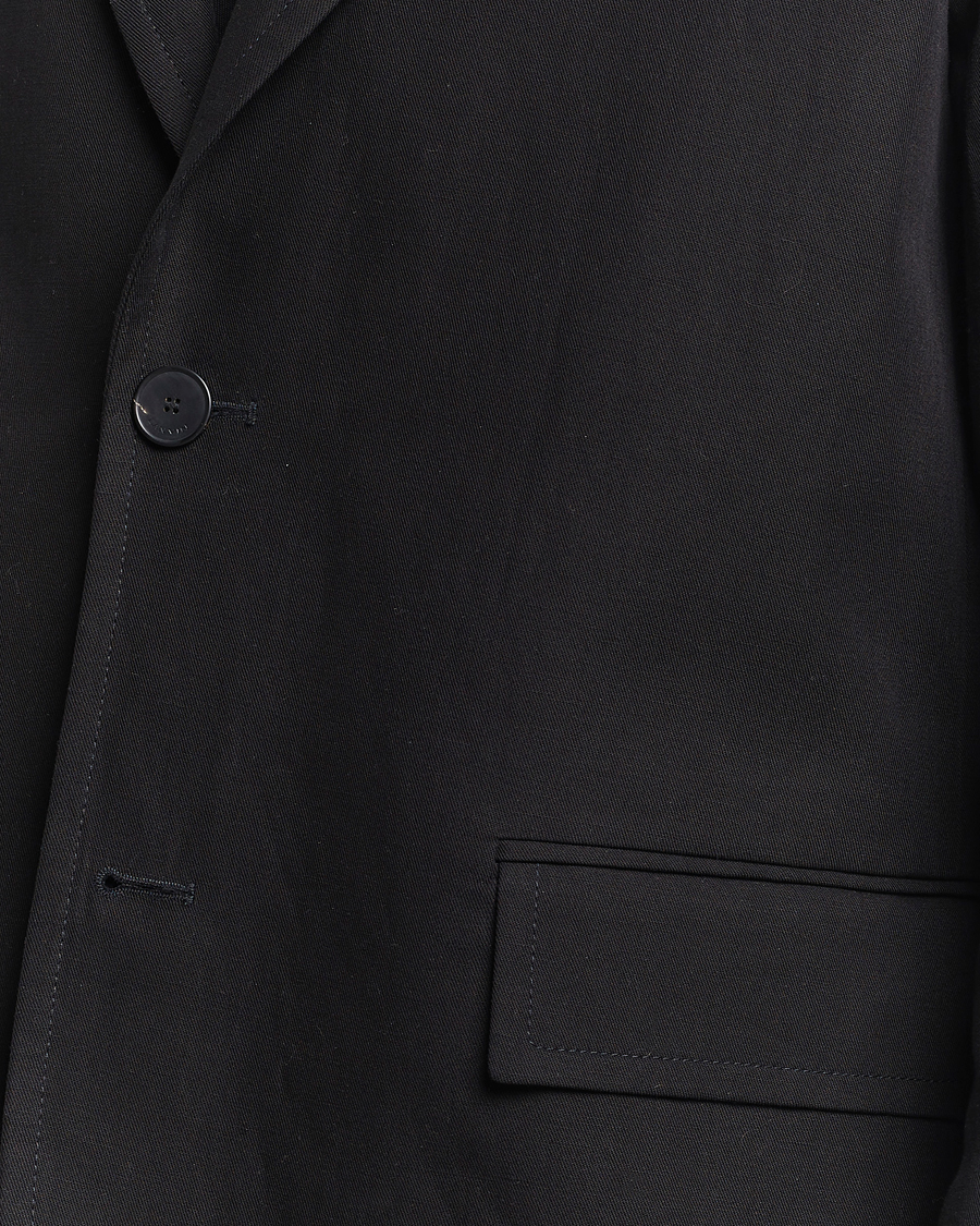 Uomini | Blazers | Lanvin | Deconstructed Cotton/Linen Blazer Black