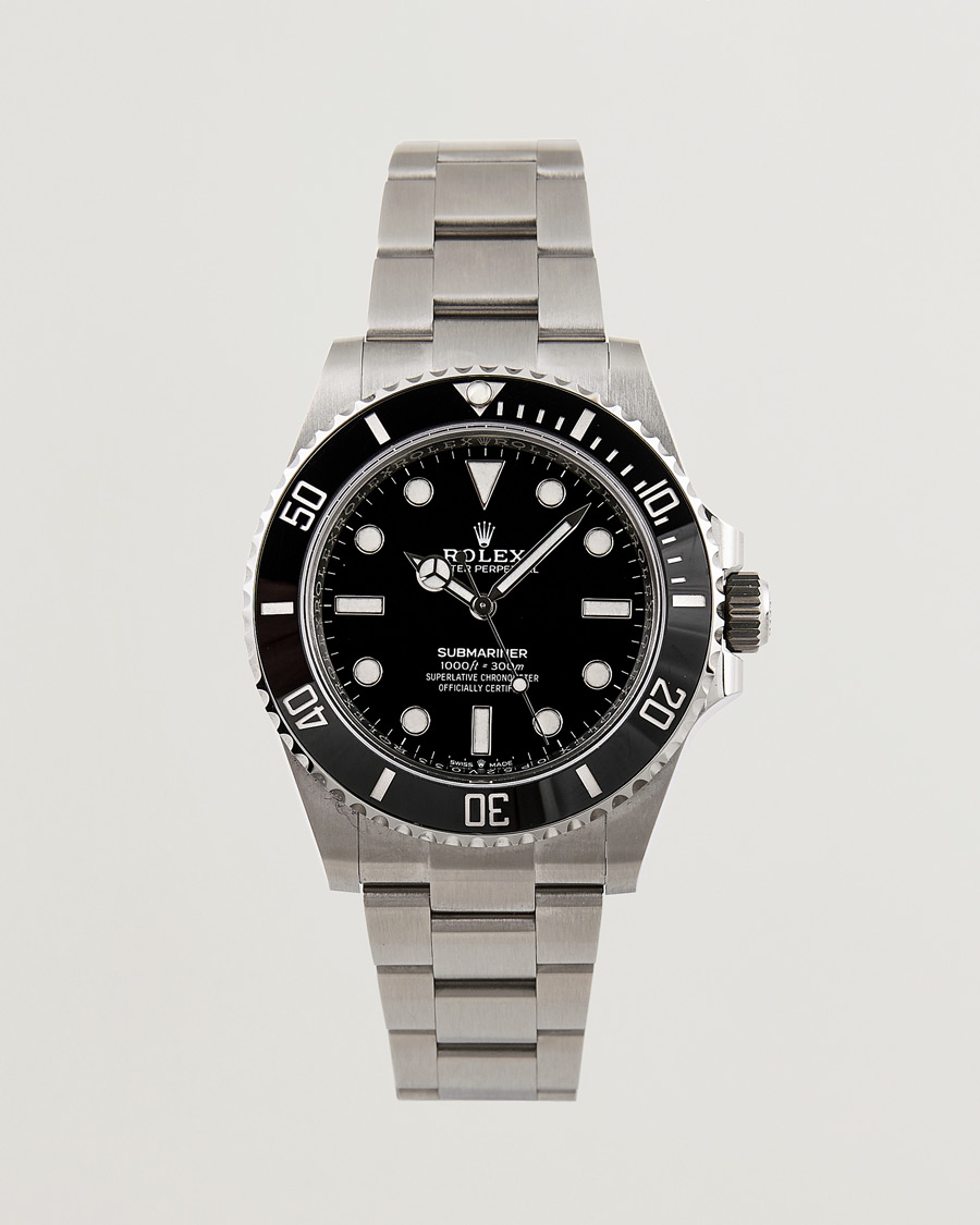 Uomini | Rolex Pre-Owned Submariner 124060 Oyster Perpetual Steel Black Silver | Rolex Pre-Owned | Submariner 124060 Oyster Perpetual Steel Black Silver