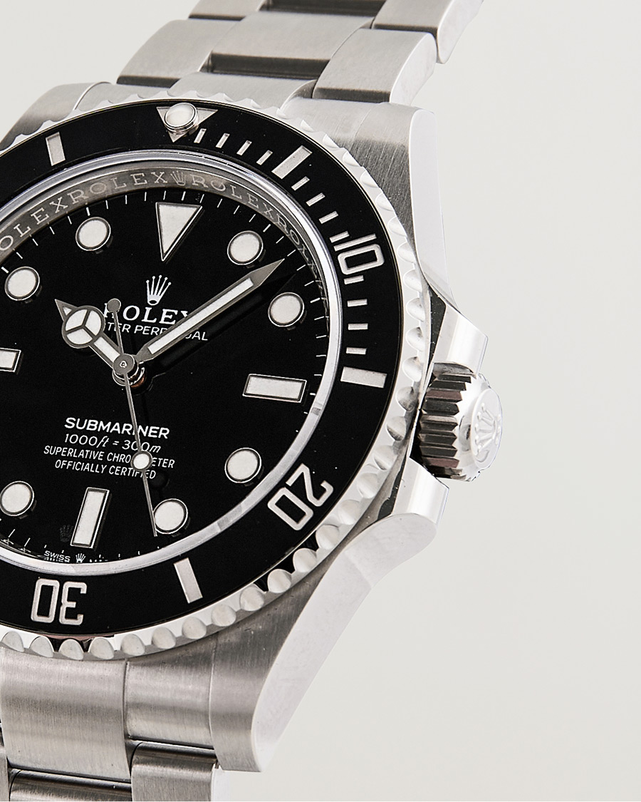 Uomini | Rolex Pre-Owned Submariner 124060 Oyster Perpetual Steel Black Silver | Rolex Pre-Owned | Submariner 124060 Oyster Perpetual Steel Black Silver