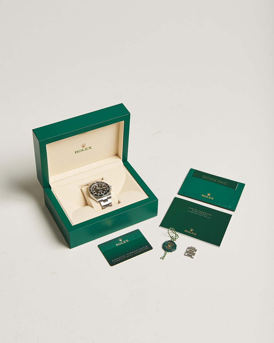 Uomini | Rolex Pre-Owned Submariner 124060 Oyster Perpetual Steel Black Silver | Rolex Pre-Owned | Submariner 124060 Oyster Perpetual Steel Black Silver