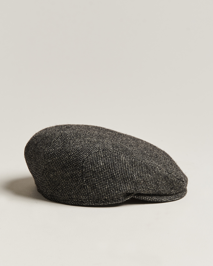 Uomini | Cappelli & Berretti | Wigéns | Ivy Slim Donegal Wool Dark Grey