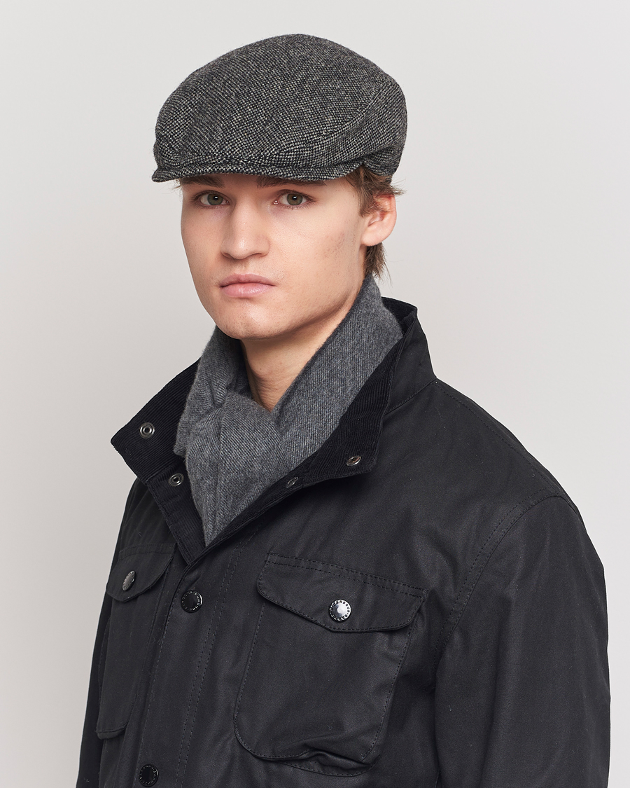 Uomini | Cappelli & Berretti | Wigéns | Ivy Slim Donegal Wool Dark Grey