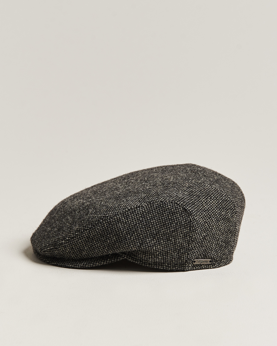 Uomini | Cappelli & Berretti | Wigéns | Ivy Slim Donegal Wool Dark Grey