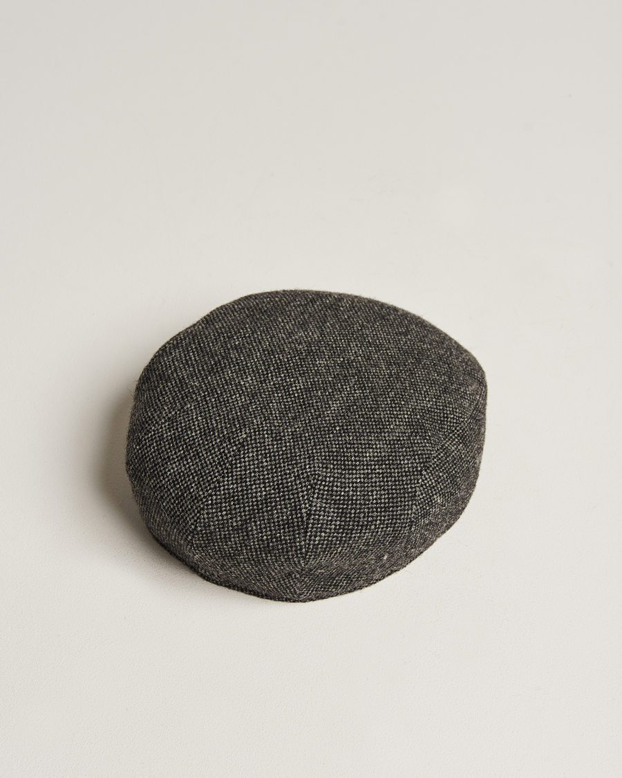 Uomini | Cappelli & Berretti | Wigéns | Ivy Slim Donegal Wool Dark Grey