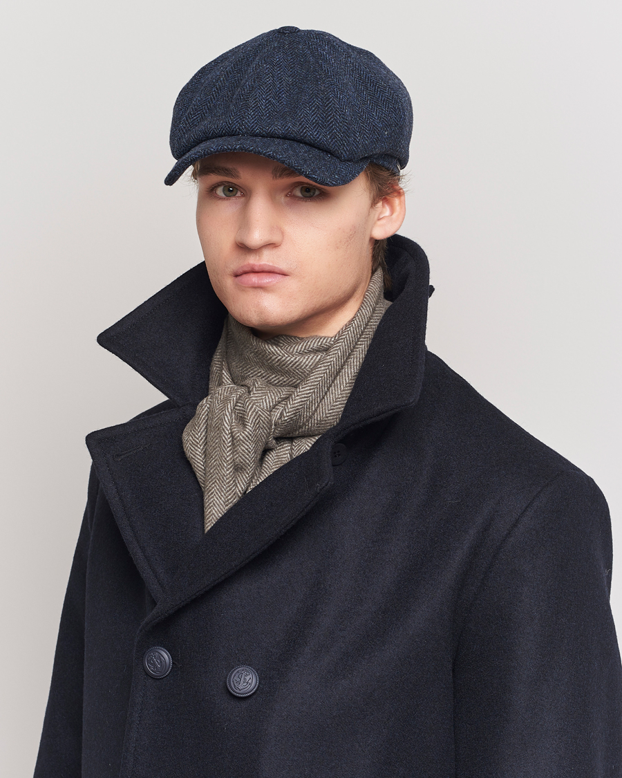 Uomini | Cappelli & Berretti | Wigéns | Newsboy Classic Shetland Wool Navy