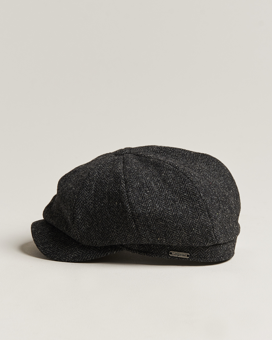 Uomini | Cappelli & Berretti | Wigéns | Newsboy Classic Shetland Wool Dark Grey