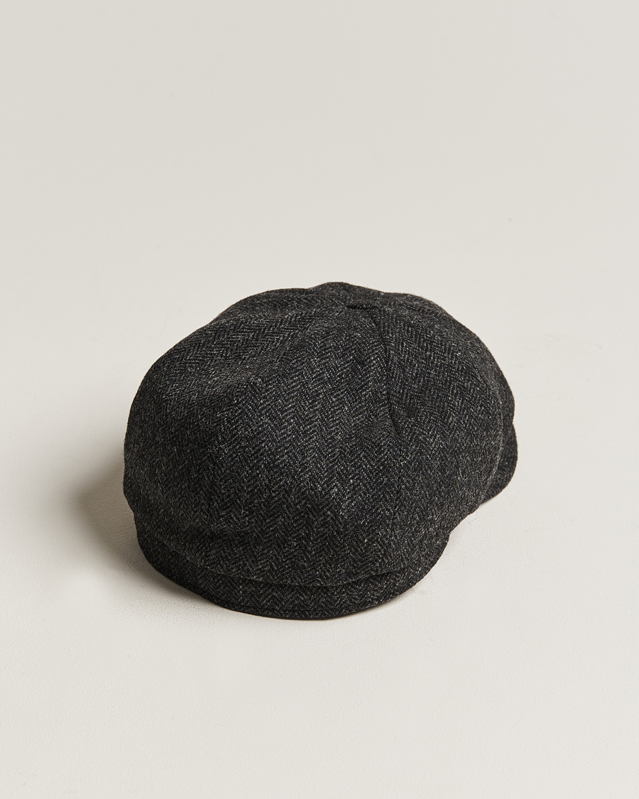 Uomini | Cappelli & Berretti | Wigéns | Newsboy Classic Shetland Wool Dark Grey