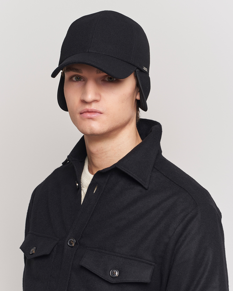 Uomini | Cappelli & Berretti | Wigéns | Baseball Classic Melton Wool Black