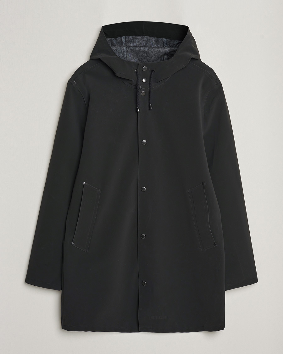 Uomini | Giacche | Stutterheim | Stockholm Raincoat Suede Black