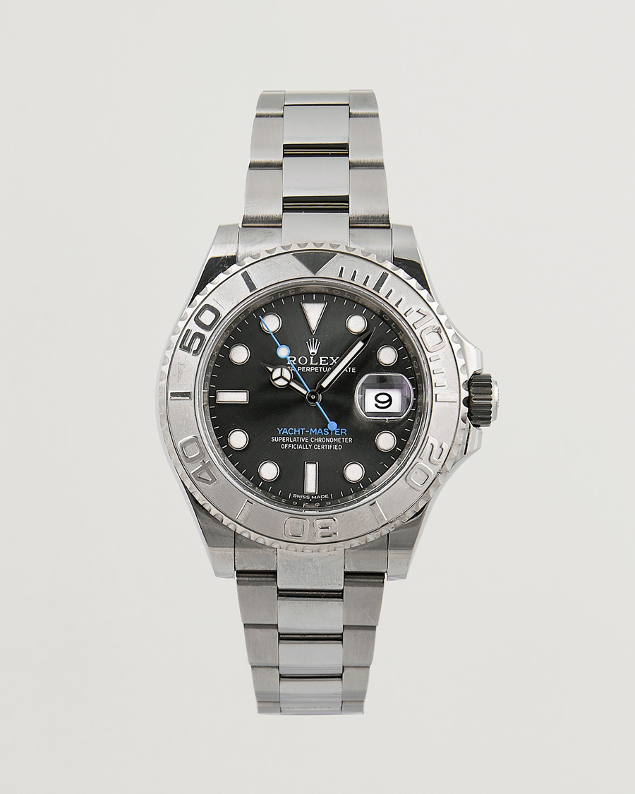 Uomini | Rolex Pre-Owned Yacht Master 116622 Oyster Perpetual Silver | Rolex Pre-Owned | Yacht Master 116622 Oyster Perpetual Silver